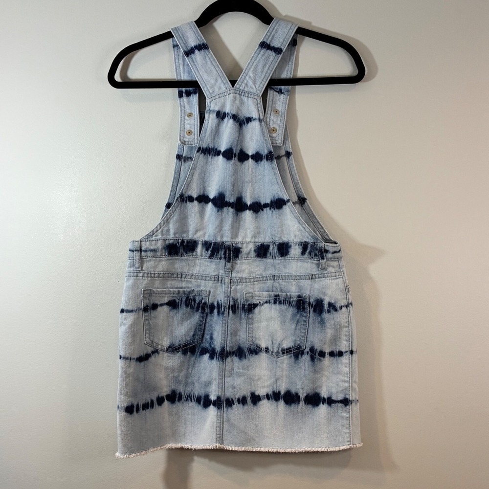 The Children's Place Skirtails Girls 12 Blue Tie Dye Denim Pinafore Skirt - Picture 6 of 9